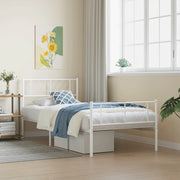 Bedframe metaal wit 75x190 cm