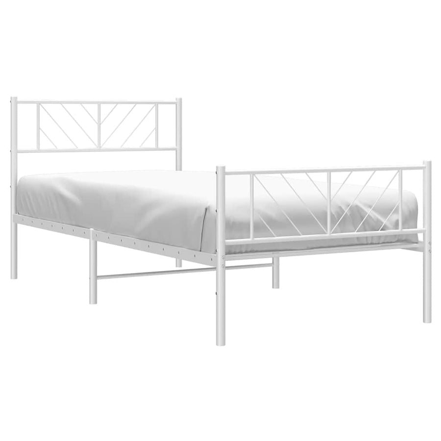 Bedframe Met Hoofd- En Voeteneinde Metaal 100 x 190 cm