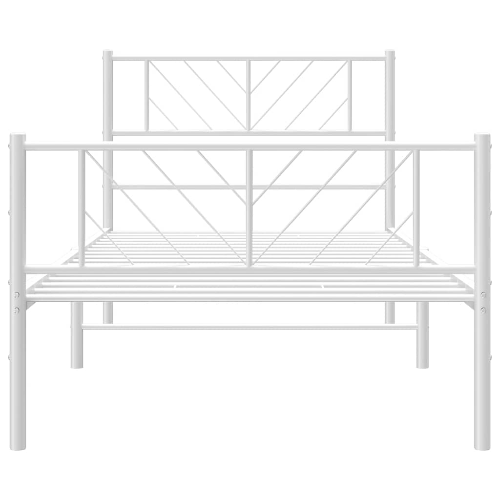 Bedframe Met Hoofd- En Voeteneinde Metaal 100 x 190 cm