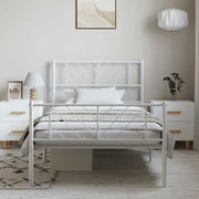 Bedframe metaal wit 100x200 cm
