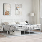 Bedframe metaal wit 193x203 cm