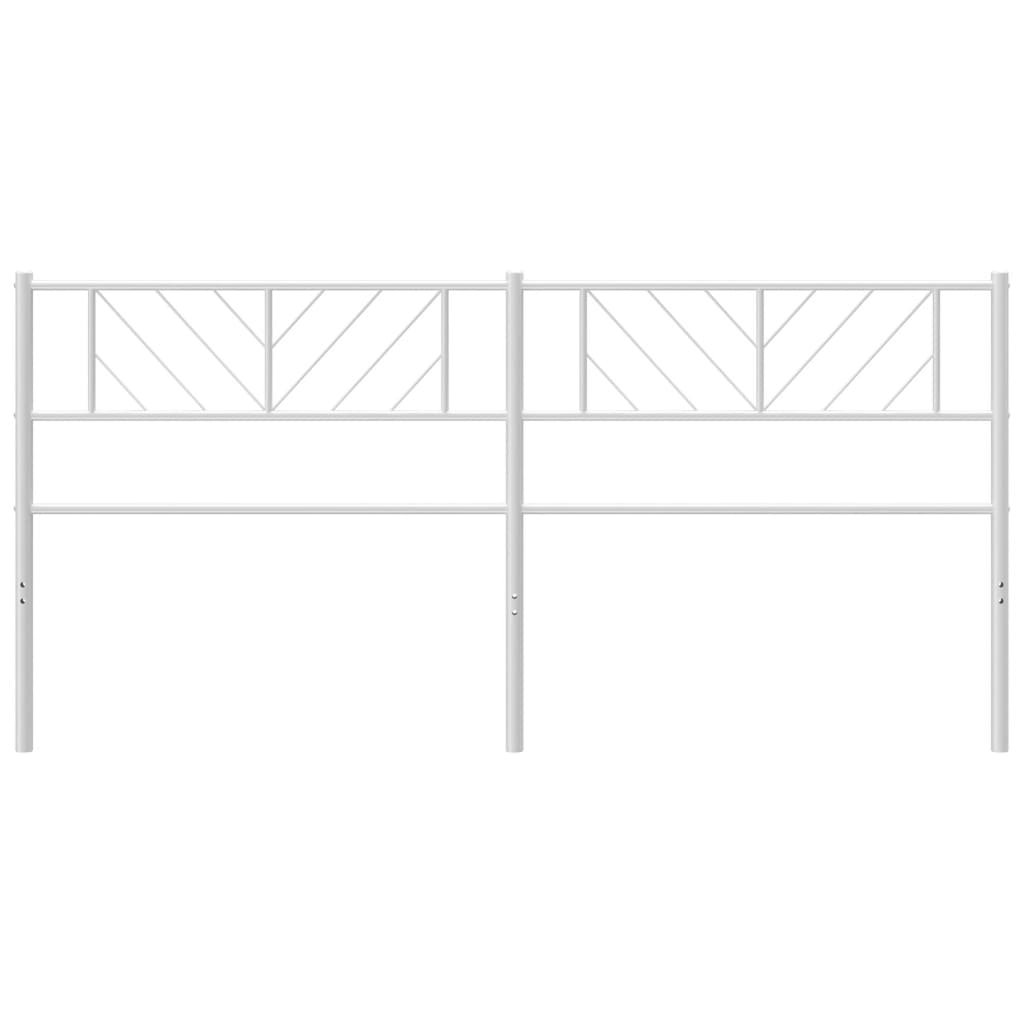Hoofdbord 200 Cm Metaal Wit