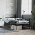 Bedframe metaal zwart 90x200 cm