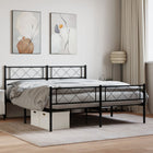 Bedframe metaal zwart 120x190 cm