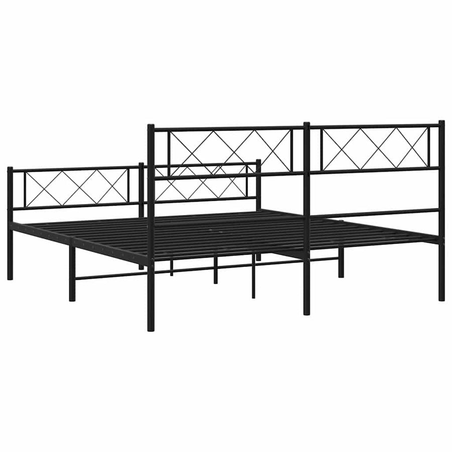 Bedframe Met Hoofd- En Voeteneinde Metaal 135 x 190 cm