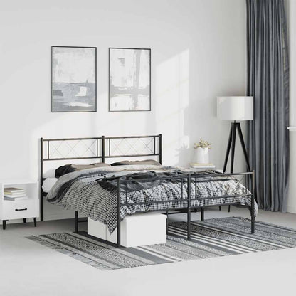 Bedframe Met Hoofd- En Voeteneinde Metaal 135 x 190 cm