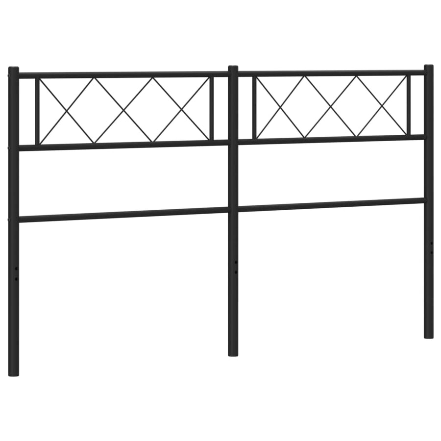 Hoofdbord 120 cm metaal zwart