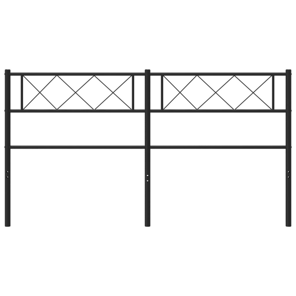 Hoofdbord 120 cm metaal zwart