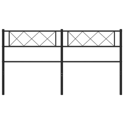 Hoofdbord 120 cm metaal zwart