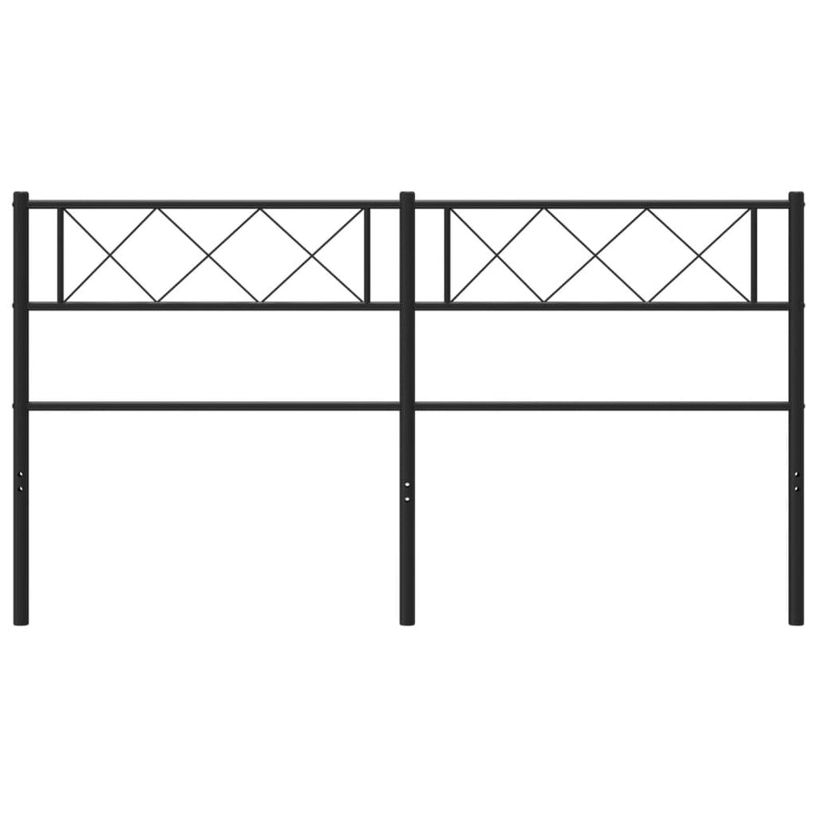 Hoofdbord 120 cm metaal zwart
