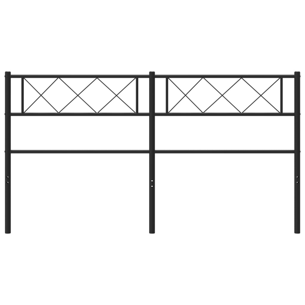 Hoofdbord Metaal 135 cm Zwart