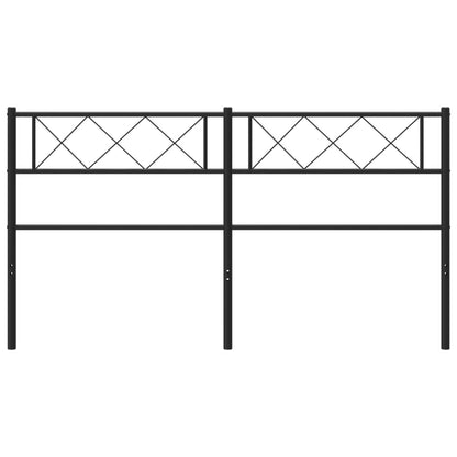 Hoofdbord Metaal 135 cm Zwart