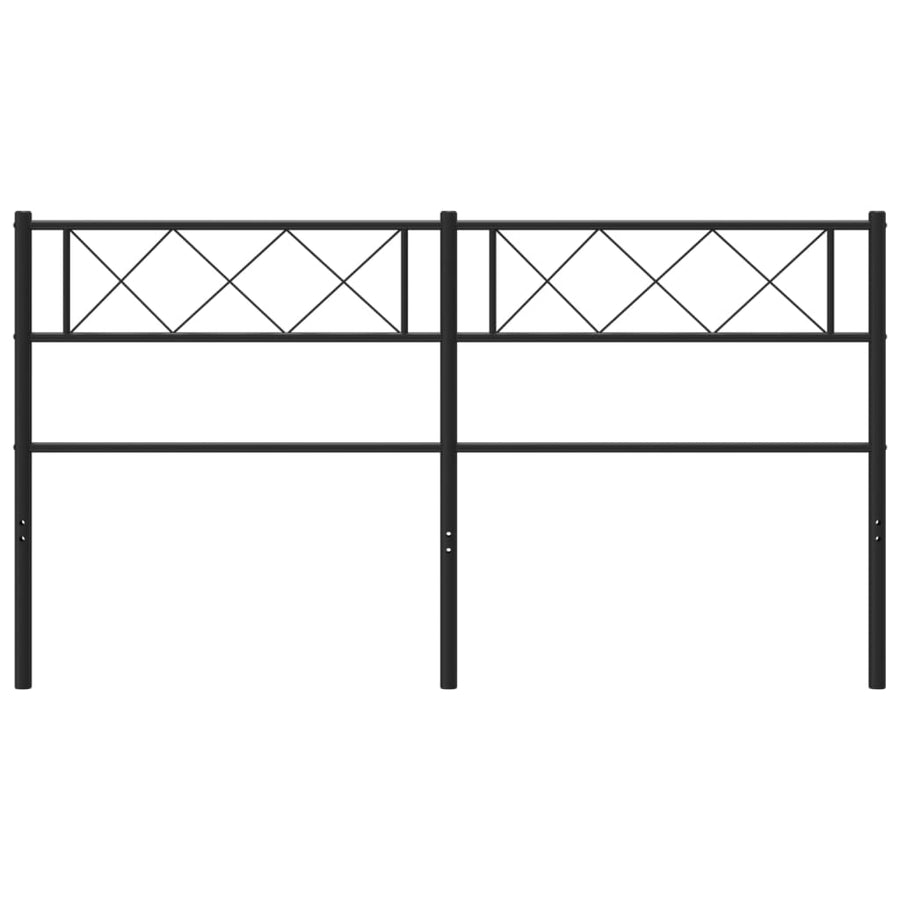 Hoofdbord Metaal 135 cm Zwart