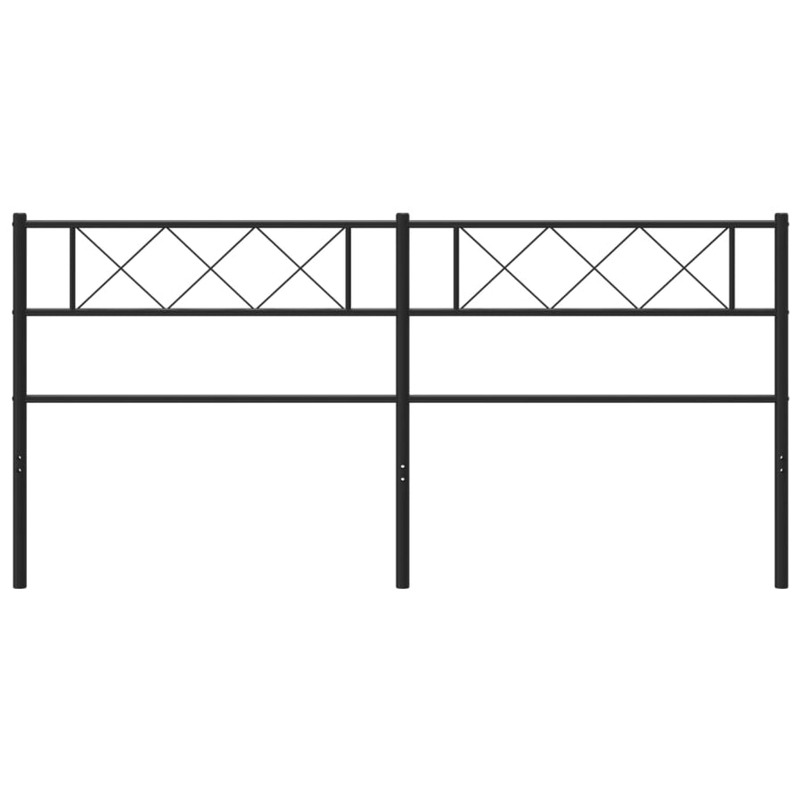 Hoofdbord 180 Cm Metaal Zwart