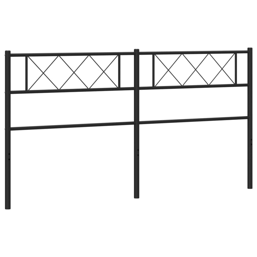Hoofdbord 193 Cm Metaal Zwart