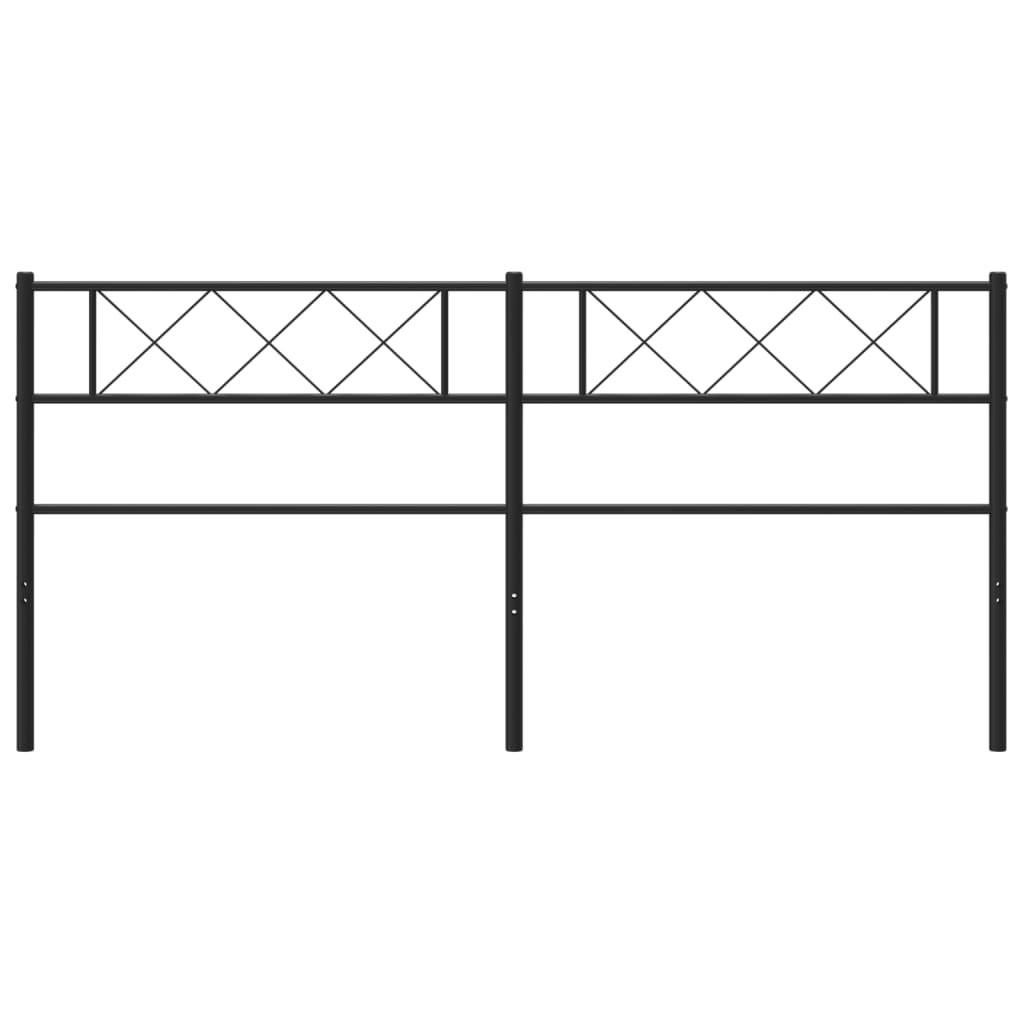 Hoofdbord 193 Cm Metaal Zwart
