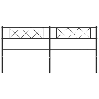 Hoofdbord 193 Cm Metaal Zwart