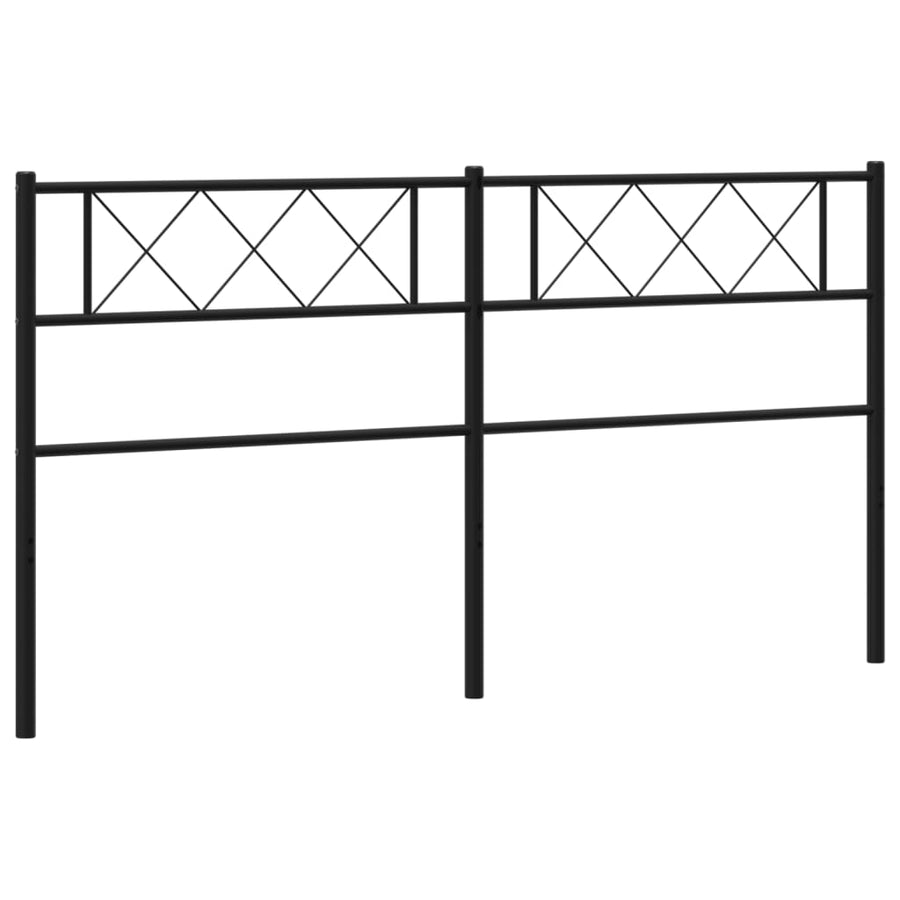 Hoofdbord 193 Cm Metaal Zwart