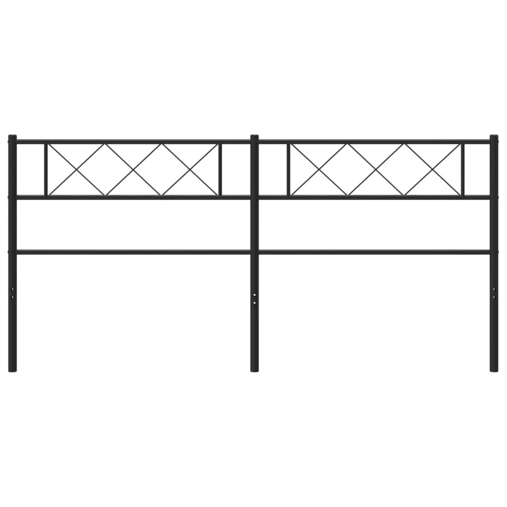Hoofdbord 200 Cm Metaal Zwart