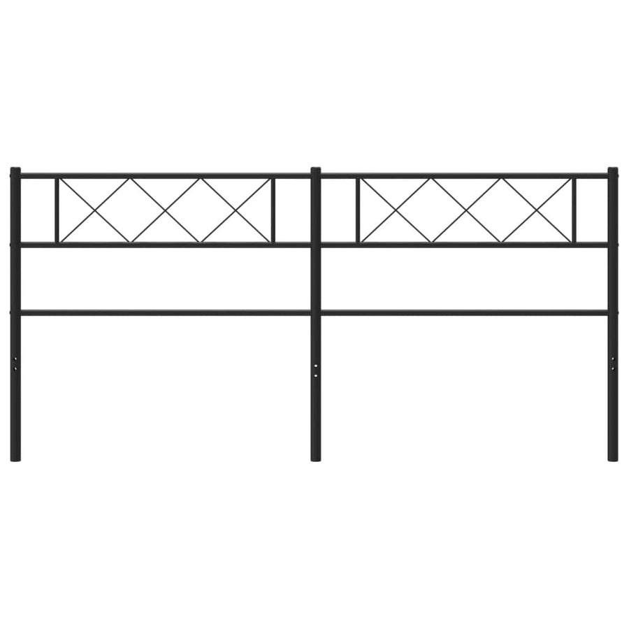 Hoofdbord 200 Cm Metaal Zwart