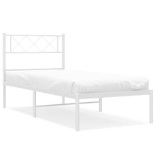 Bedframe Metaal 80 x 200 cm Wit met hoofdbord