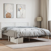Bedframe metaal wit 160x200 cm met hoofdbord