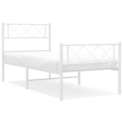 Bedframe Met Hoofd- En Voeteneinde Metaal 100 x 200 cm