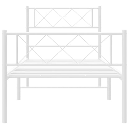Bedframe Met Hoofd- En Voeteneinde Metaal 100 x 200 cm