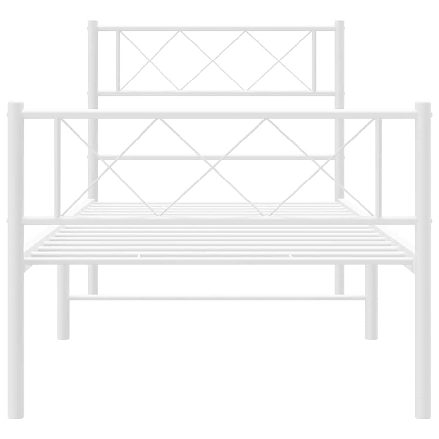 Bedframe Met Hoofd- En Voeteneinde Metaal 100 x 200 cm