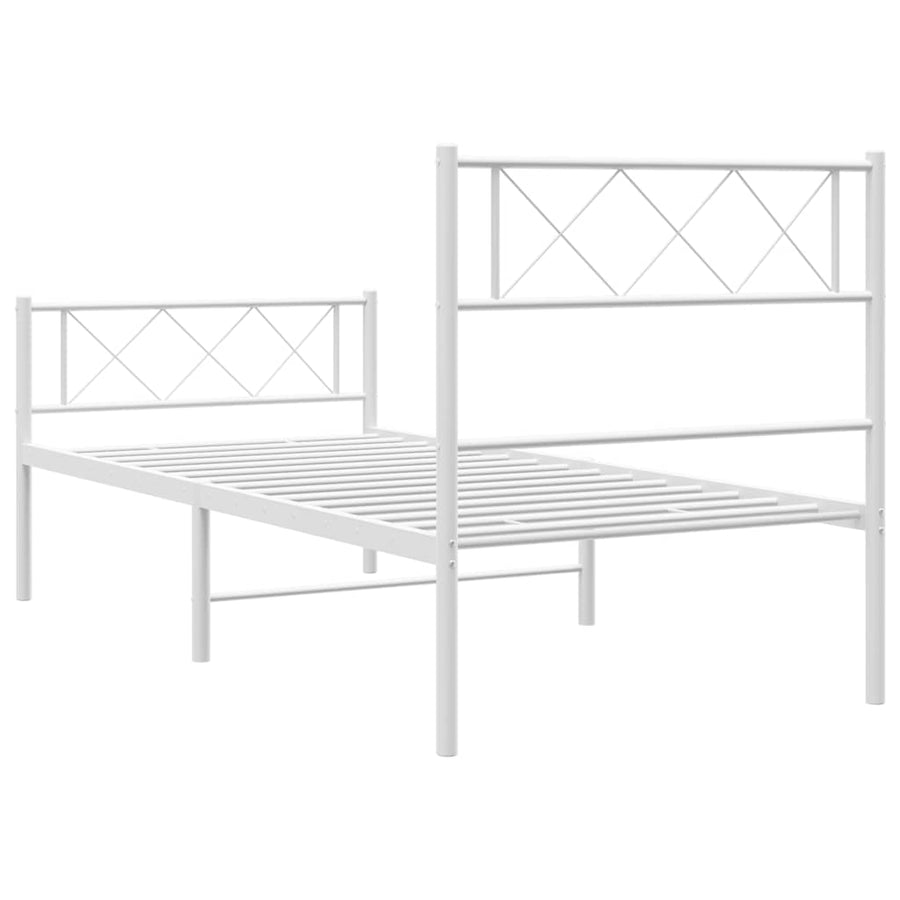 Bedframe Met Hoofd- En Voeteneinde Metaal 100 x 200 cm