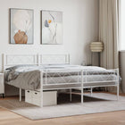 Bedframe metaal wit 140x190 cm