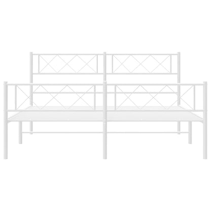 Bedframe Met Hoofd- En Voeteneinde Metaal 150 x 200 cm