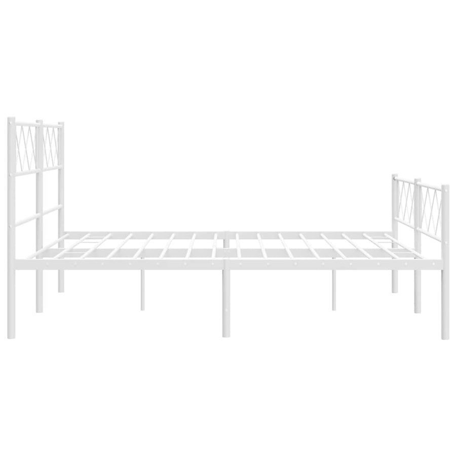 Bedframe Met Hoofd- En Voeteneinde Metaal 150 x 200 cm