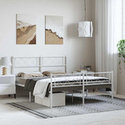 Bedframe 150x200 cm metaal wit