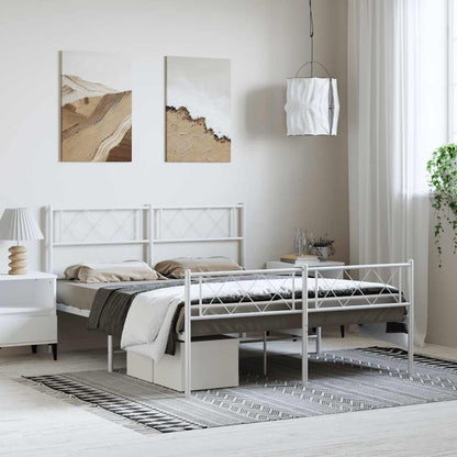 Bedframe Met Hoofd- En Voeteneinde Metaal 150 x 200 cm