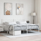 Bedframe metaal wit 183x213 cm