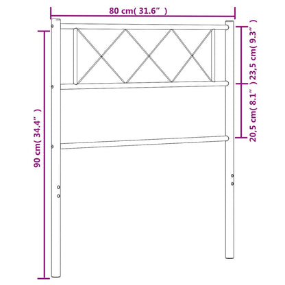 Hoofdbord 75 Cm Metaal Wit
