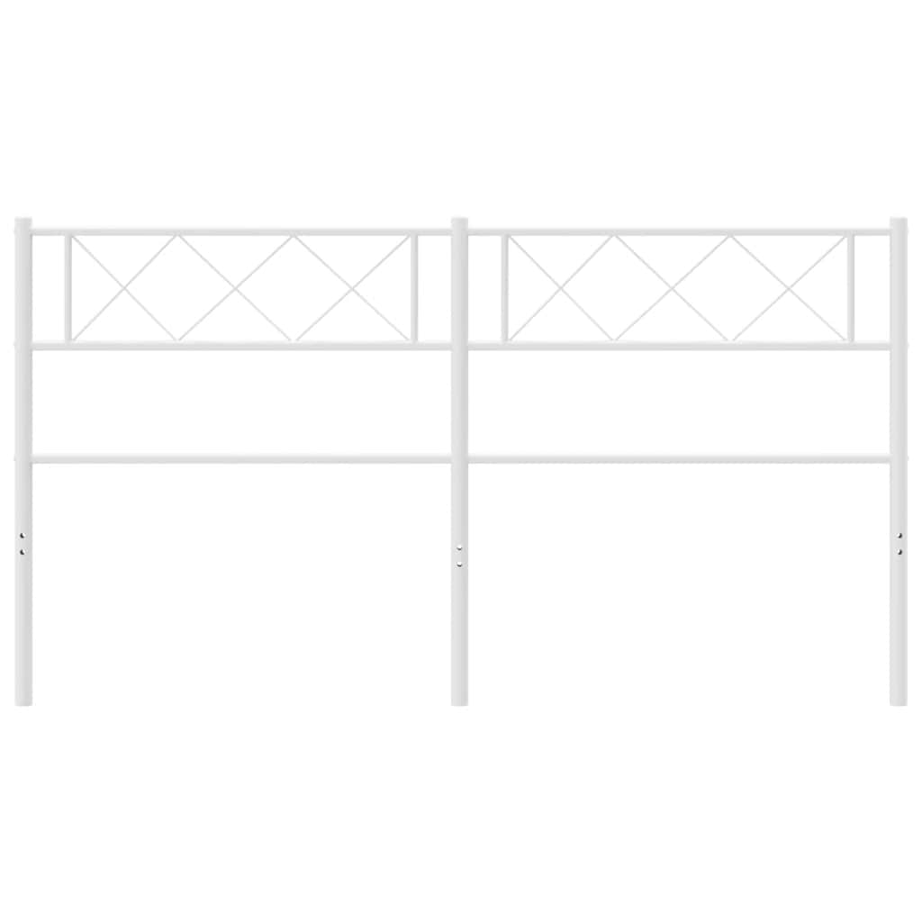 Vervangend hoofdbord 150 cm metaal wit