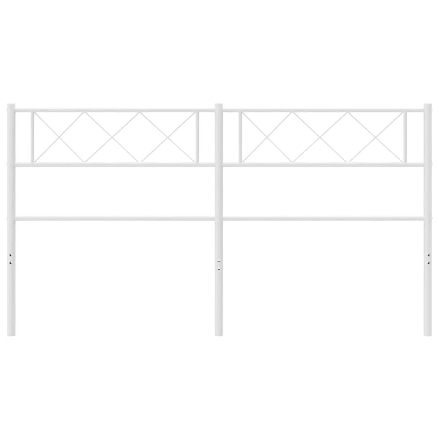 Vervangend hoofdbord 150 cm metaal wit