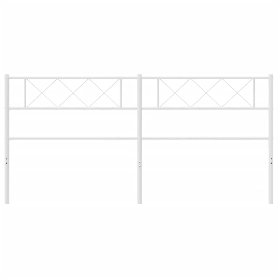 Hoofdbord 200 Cm Metaal Wit