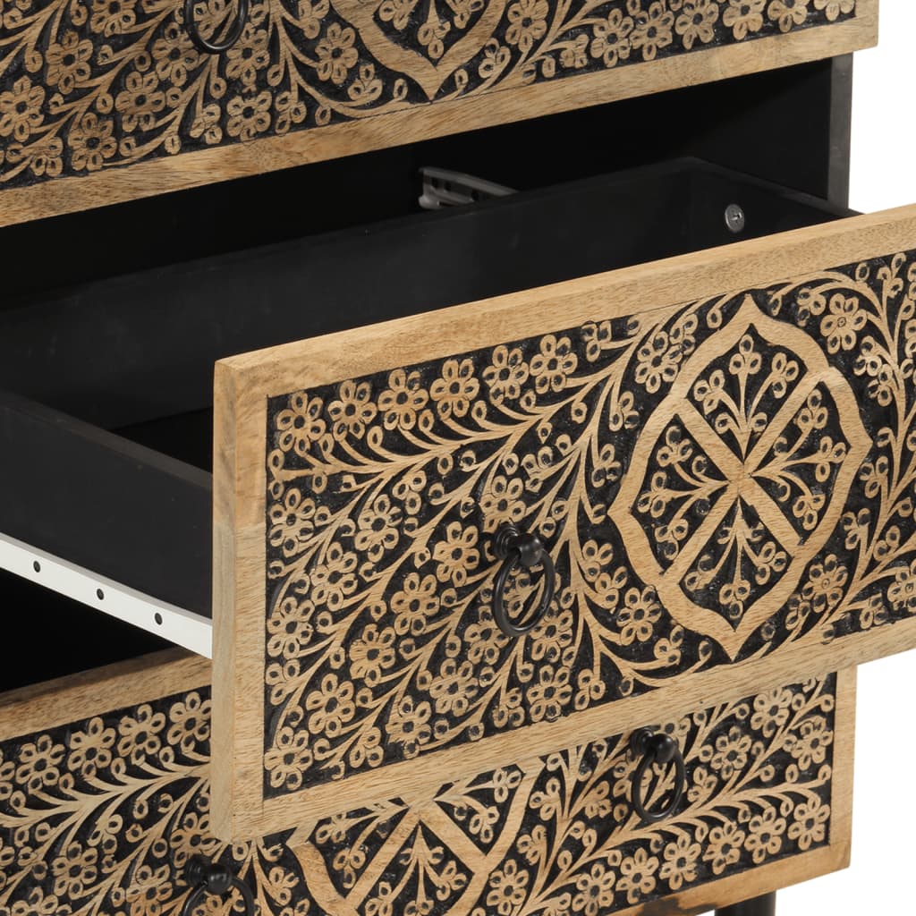 Bijzetkasten 2 St 60X33X75 Cm Massief Mangohout