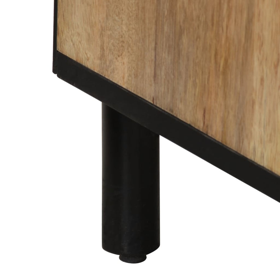 Bijzetkasten 2 st 60x33x75 cm massief mangohout