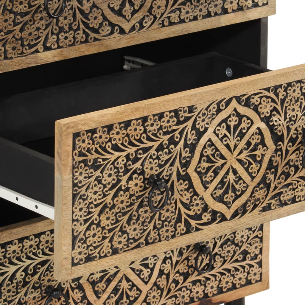 Bijzetkasten 3 St 60X33X75 Cm Massief Mangohout