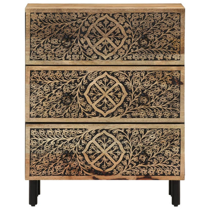 Bijzetkasten 3 St 60X33X75 Cm Massief Mangohout