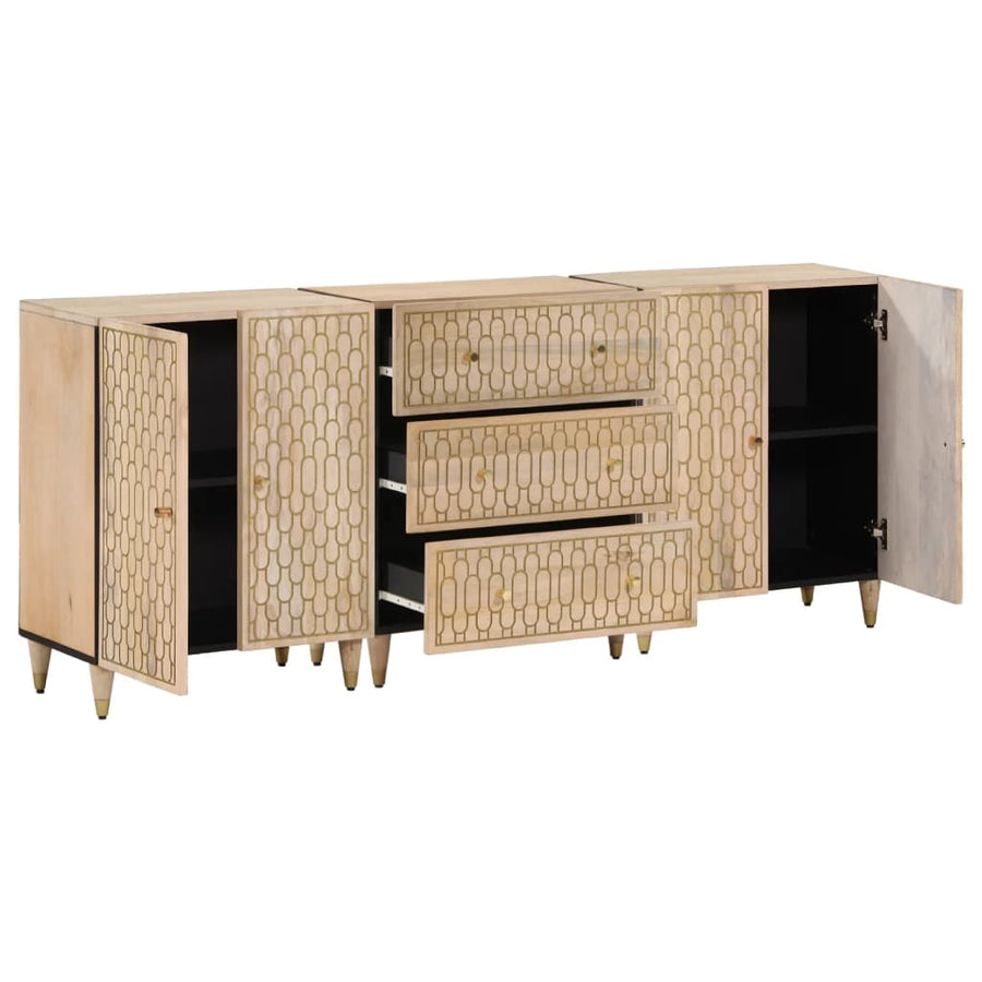 Bijzetkasten 60X33X75 Cm Massief Mangohout