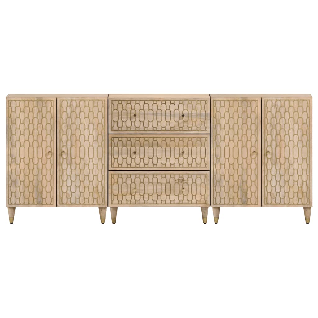 Bijzetkasten 60X33X75 Cm Massief Mangohout
