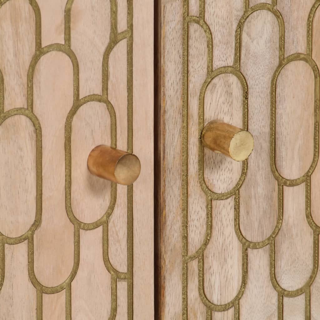 Bijzetkasten 60X33X75 Cm Massief Mangohout