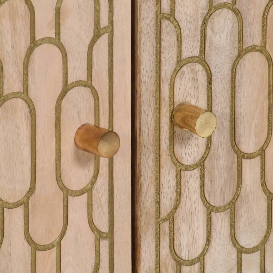 Bijzetkasten 60X33X75 Cm Massief Mangohout