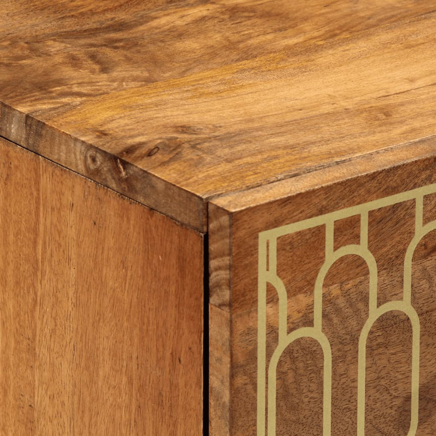 Bijzetkasten 2 st 60x33x75 cm massief mangohout