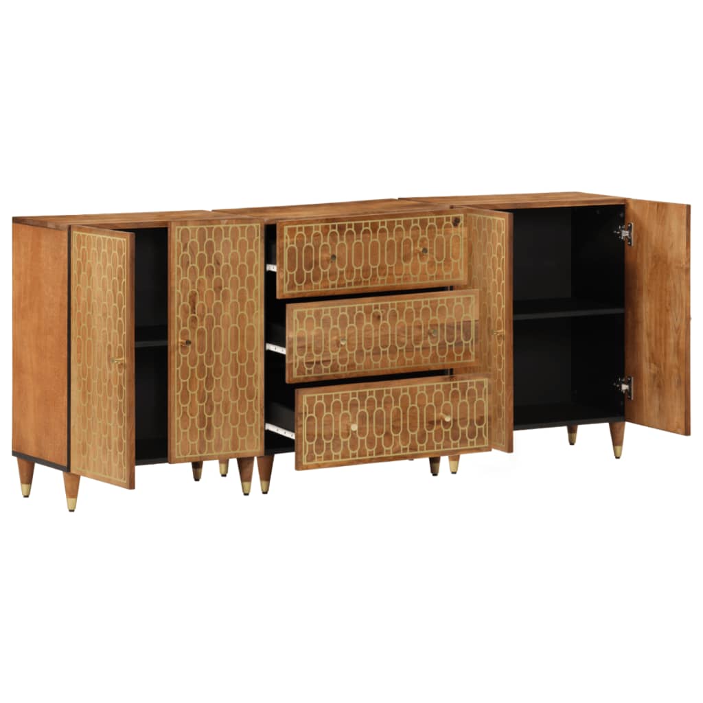 Bijzetkasten 60X33X75 Cm Massief Mangohout